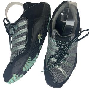 KURU Chicane Women’s Black Gray Green Trail Hiking Athletic Shoes Sneakers Sz 9